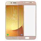 For Galaxy J7 (2017) / J730 Front Screen Outer Glass Lens (Gold) - 1