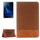 For Galaxy Tab A 10.1 / T580 Cross Texture Horizontal Flip Leather Case with Holder & Card Slots & Wallet(Brown) - 1