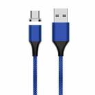 M11 3A USB to USB-C / Type-C Nylon Braided Magnetic Data Cable, Cable Length: 2m (Blue) - 1