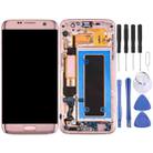 Original LCD Screen and Digitizer Full Assembly with Frame & Charging Port Board & Volume Button & Power Buttonfor for Galaxy S7 Edge / G935F(Pink) - 1