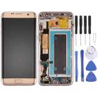 Original LCD Screen and Digitizer Full Assembly with Frame & Charging Port Board & Volume Button & Power Button for Galaxy S7 Edge / G935F(Gold) - 1