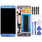 Original LCD Screen and Digitizer Full Assembly with Frame & Charging Port Board & Volume Button & Power Button for Galaxy S7 Edge / G935A(Blue) - 1