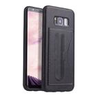 Fierre Shann Full Coverage Protective Leather Case for Galaxy S8,  with Holder & Card Slot(Black) - 1