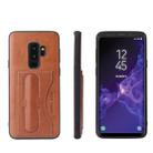 Fierre Shann Full Coverage Protective Leather Case for Galaxy S9,  with Holder & Card Slot(Brown) - 1