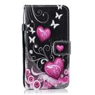 Little Peach Heart Pattern Horizontal Flip Leather Case for Galaxy M10, with Holder & Card Slots & Wallet - 1