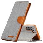 For Samsung Galaxy S21 5G GOOSPERY CANVAS DIARY Canvas Texture Horizontal Flip PU Leather Case with Holder & Card Slots & Wallet (Grey) - 1