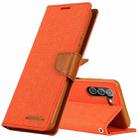 For Samsung Galaxy S21+ 5G GOOSPERY CANVAS DIARY Canvas Texture Horizontal Flip PU Leather Case with Holder & Card Slots & Wallet(Orange) - 1