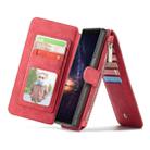 CaseMe-007 Crazy Horse Texcture Detachable Horizontal Flip Leather Case for Galaxy Note9, with Card Slot & Holder & Zipper Wallet & Photo Frame(Red) - 1