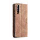 CaseMe-013 Multifunctional Retro Frosted Horizontal Flip Leather Case for Galaxy A30S / A50S / A50, with Card Slot & Holder & Zipper Wallet & Photo Frame(Brown) - 3