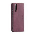 CaseMe-013 Multifunctional Retro Frosted Horizontal Flip Leather Case for Galaxy A30S / A50S / A50, with Card Slot & Holder & Zipper Wallet & Photo Frame(Wine Red) - 3