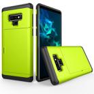 Shockproof Rugged Armor Protective Case for Galaxy Note 9, with Card Slot(Green) - 1