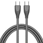 ADC-009 USB-C / Type-C to USB-C / Type-C Zinc Alloy Hose Fast Charging Data Cable, Cable Length: 1m(Gun Metal) - 1