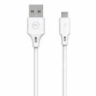 WK WDC-092 3m 2.4A Max Output Full Speed Pro Series USB to Micro USB Data Sync Charging Cable (White) - 1