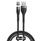 Baseus 5A USB to USB-C / Type-C Zinc Magnetic Fast Charging Sync Data Cable, Length: 1m(Black Grey) - 1