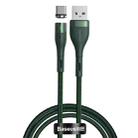 Baseus 5A USB to USB-C / Type-C Zinc Magnetic Fast Charging Sync Data Cable, Length: 1m(Dark Green) - 1