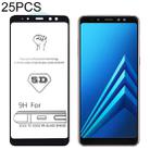 25 PCS 9H 5D Full Glue Full Screen Tempered Glass Film for Galaxy A8+ (2018) - 1