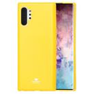 GOOSPERY JELLY TPU Shockproof and Scratch Case for Galaxy Note 10+(Yellow) - 1