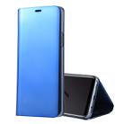 For Galaxy S9 PU Electroplating Mirror Horizontal Flip Leather Case with Holder(Blue) - 1