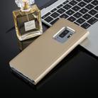 For Galaxy S9+ PU Electroplating Mirror Horizontal Flip Leather Case with Holder(Gold) - 3