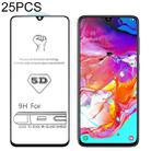 25 PCS 9H 5D Full Glue Full Screen Tempered Glass Film for Galaxy A70 - 1