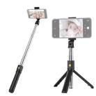 K07 Bluetooth 4.0 Mobile Phone Adjustable Bluetooth Selfie Stick Self-timer Pole Tripod (Black) - 1