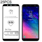 25 PCS 9H 5D Full Glue Full Screen Tempered Glass Film for Galaxy A6 (2018) - 1