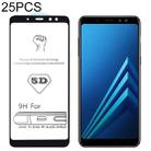 25 PCS 9H 5D Full Glue Full Screen Tempered Glass Film for Galaxy A8 - 1