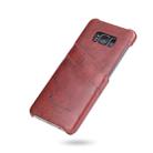 Fierre Shann Retro Oil Wax Texture PU Leather Case for Galaxy S8, with Card Slots(Brown) - 3