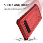 Ultra-thin Shockproof PC + TPU Armor Protective Case for Galaxy S10+, with Holder (Red + Grey) - 7