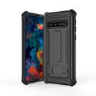 For Galaxy S10e Ultra-thin Shockproof PC + TPU Armor Protective Case with Holder(Black) - 1