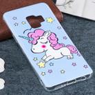 For Galaxy S9 Noctilucent Blue Horse Pattern TPU Soft Back Case Protective Cover - 2