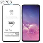 25 PCS 9H 5D Full Glue Full Screen Tempered Glass Film for Galaxy S10 E - 1