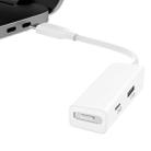 3 in 1 MagSafe 1 / 2 + PD Port + USB to USB-C / Type-C Converter Adapter (White) - 1