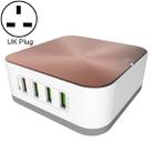 LDNIO A8101 8 x USB Ports QC3.0 Smart Travel Charger, UK Plug(Rose Gold) - 1