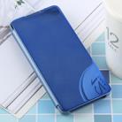 PU Electroplating Mirror Horizontal Flip Leather Case for Galaxy S10, with Holder (Blue) - 1