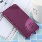 PU Electroplating Mirror Horizontal Flip Leather Case for Galaxy S10e, with Holder(Purple) - 1