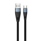 WK WDC-079 1m 2.4A Output USB to USB-C / Type-C High Fibre Braided Data Sync Charging Cable - 1
