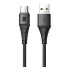 ROCK Z10 3A Type-C / USB-C Hi-tensile Sync Round Charging Cable, Length: 100cm (Black) - 1