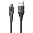 ROCK Z9 2A Micro Hi-tensile Sync Round Charging Cable, Length: 100cm (Black) - 1