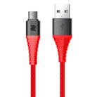 ROCK Z9 2A Micro Hi-tensile Sync Round Charging Cable, Length: 100cm (Red) - 1