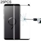 25 PCS For Galaxy S9 Plus Case Friendly Screen Curved Tempered Glass Film(Black) - 1