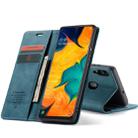 CaseMe-013 Multifunctional Retro Frosted Horizontal Flip Leather Case for Galaxy A40, with Card Slot & Holder & Wallet(Blue) - 1