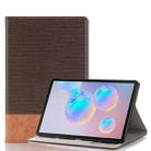 For Galaxy Tab S6 T860 / T865 Cross Texture Horizontal Flip Leather Case with Holder & Card Slots & Wallet (Coffee) - 1