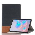 For Galaxy Tab S6 T860 / T865 Cross Texture Horizontal Flip Leather Case with Holder & Card Slots & Wallet (Dark Blue) - 1