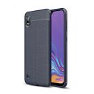 Litchi Texture TPU Shockproof Case for Galaxy A10(Navy Blue) - 1