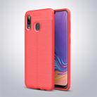Litchi Texture TPU Shockproof Case for Galaxy A30(Red) - 1