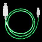 LED Flowing Light 1m USB A to Micro USB Data Sync Charge Cable, For Galaxy, Huawei, Xiaomi, LG, HTC and Other Smart Phones (Green) - 1