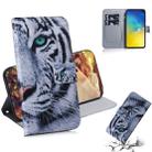Tiger Pattern Coloured Drawing Horizontal Flip Leather Case for Galaxy S10 E, with Holder & Card Slots & Wallet - 1