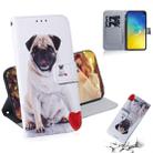 Pug Pattern Coloured Drawing Horizontal Flip Leather Case for Galaxy S10 E, with Holder & Card Slots & Wallet - 1