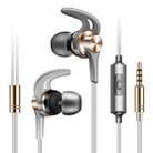 QKZ EQ1 CNC Metal Shark Fin Headphones Sports Music Headphones, Microphone Version (Gold) - 1